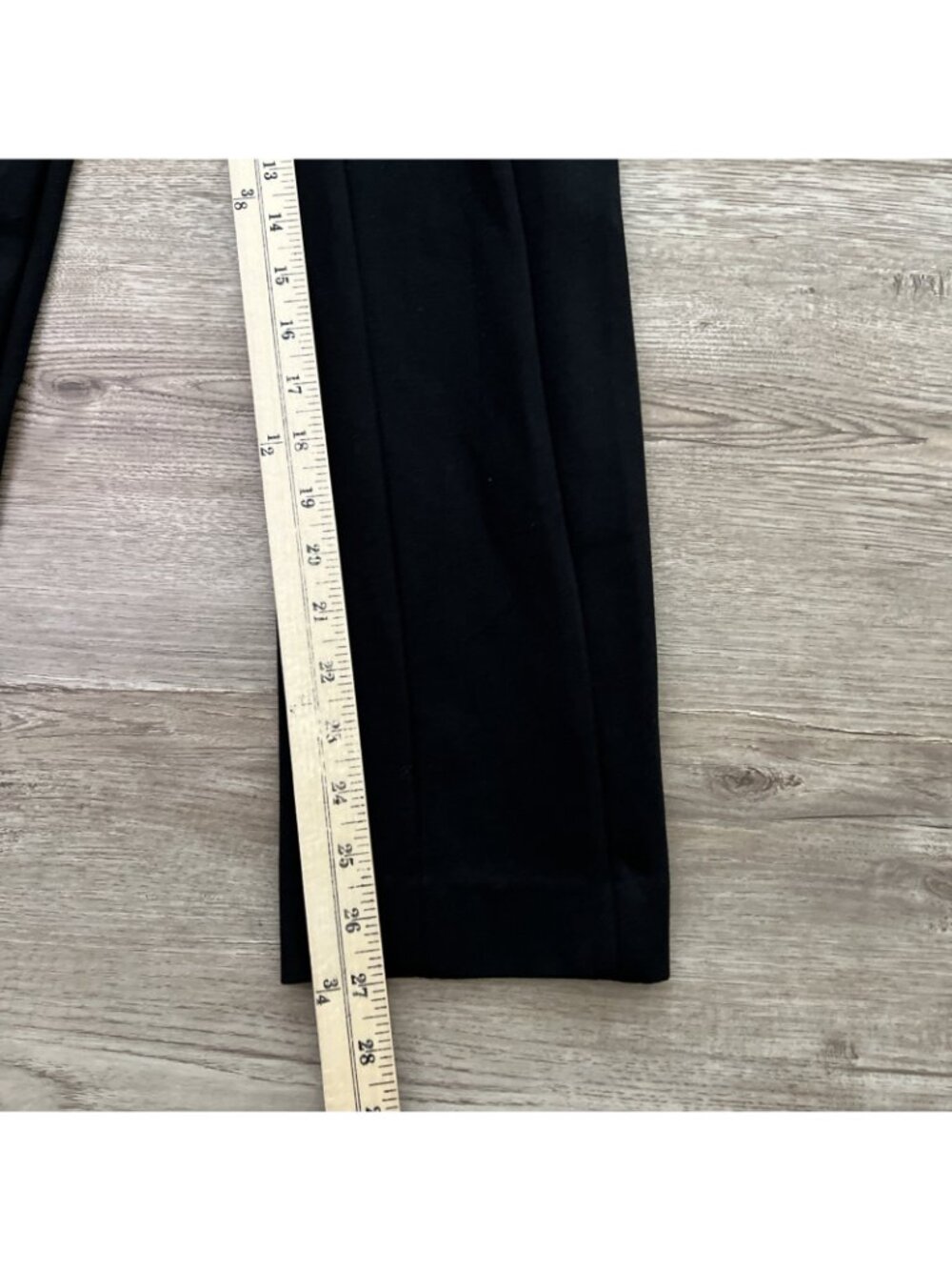 Vince Tapered Stove Pipe Pant Womens 6 Black Pintuck Ponte Full Length - Picture 7 of 16
